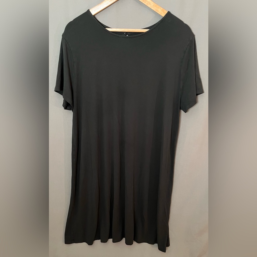 J. Jill XL WEAREVER Collection Black Short sleeve Midi Dress